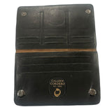 *Callleen Cordero Rena 2 Leather & Brass Top Handle Bi-Fold Wallet Cliutch