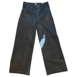 *Paige Anessa Coated Denim High-Rise Wide Leg Ankle Jeans, Size 28 (6)