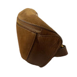 *Jerome Dreyfuss Lino Suede Half Moon Zip Top Belt Strap Crossbody Belt Bag