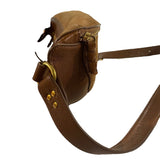 *Jerome Dreyfuss Lino Suede Half Moon Zip Top Belt Strap Crossbody Belt Bag