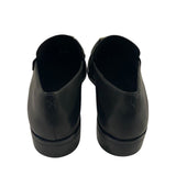 *Rag & Bone Canter Smooth Leather Silver Plaque Slip-On Stacked Heel Loafer, Size 40