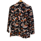 *Carolina K Alicia Cotton Floral One Button Notch Label Blazer, Size S