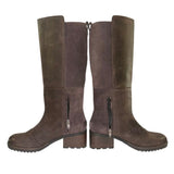 *NWT Sorel Cate Waterproof Leather & Suede Round Toe Lug Sole Knee High Pull-On Boots, Size 8