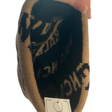 *Balenciaga Stretch Wool Rib Knit Intarsia Logo Cuffed Beanie Hat