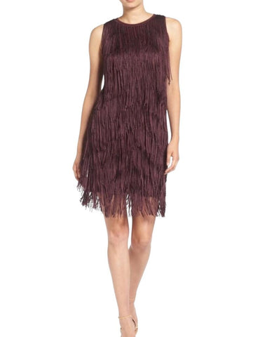 *NWT Ella Moss Ravi Fringe Sleeveless Round Neck A-Line Mini Dress, Size M