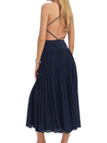 *NWT Reformation Perlette Cotton Blend Fitted Bodice Open Back Gathered Midi Skirt, Size 0
