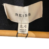 *Reiss Mia Wool Blend Stand Collar Hidden Button Front Mid-Length Car Coat, Size 8