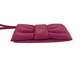 *Kate Spade Millie Smooth Leather Bow Front Zip Top Wristlet Clutch