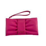 *Kate Spade Millie Smooth Leather Bow Front Zip Top Wristlet Clutch