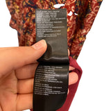 *ba&sh Gigi Fall Floral Long Blouson Sleeve V-Neck Contrast Trim Midi Dress, Size bs1=US 4