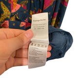 *Farm Rio Patchwork Bananas Cotton Balloon Sleeve Ruffle Yoke Mini Trapeze Dress, Size S