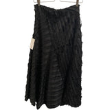 *NWT Rebecca Taylor Eyelash Satin Pieced Asymmetrical Hem Midi Skirt, Size 4