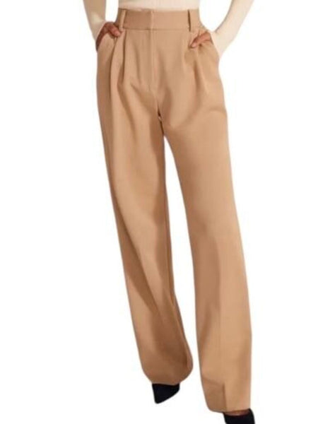 *Favorite Daughter The Favorite High Rise Pleated Wide Leg Trouser Pants, Size 8