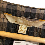 *Barbour Lorelei Cotton Blend Plaid Check 34 Sleeve Split Neck Midi Dress, Size UK 14=US 10