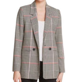 ^Anine Bing Madeline Houndstooth Double Breasted Notch Lapel Blazer Size M
