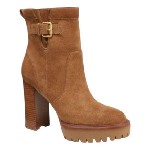 ^NWT Veronica Beard Hannigan Waterproof Suede Platform Lug Sole Low Shaft Boots, Size 8.5