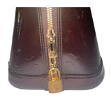 *Louis Vuitton Alma GM Embossed Logo Vernis Leather Tote Handbag