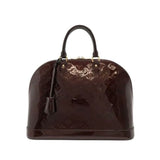 *Louis Vuitton Alma GM Embossed Logo Vernis Leather Tote Handbag