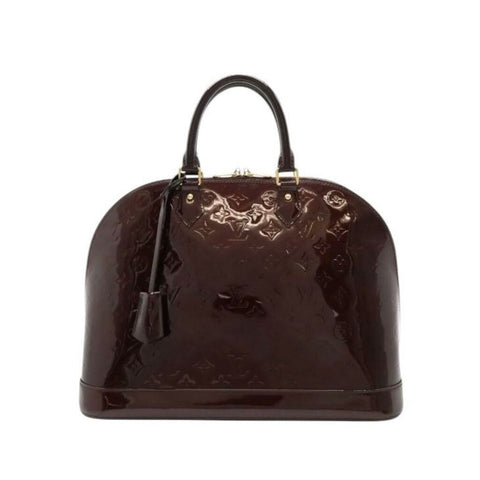 *Louis Vuitton Alma GM Embossed Logo Vernis Leather Tote Handbag