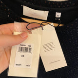 *NWT 7 For All Mankind Sparkle Sequin Knit Long Sleeve Crew Neck Tee Top, Size XS