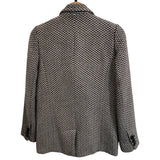 *Anine Bing Fishbone Wool Blend Herringbone Double Breasted Notch Collar Blazer, Size XXS