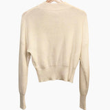 *FRAME Moving Cotton Cashmere Rib Knit Button Front Mock Neck Cardigan Sweater, Size S