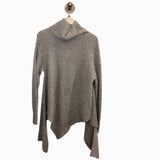 *Brochu Walker The Bree Wool & Cashmere Rib Knit Turtleneck Tie Front Pullover Sweater, Size XS
