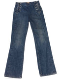 *MOTHER The Sailor Tripper High-Rise Button Panel Kick Flare Cropped Jeans, Size 27 (4)