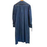 *Sea New York Fallon Cotton Denim Lace-Up Long Sleeve Zip-Front Midi Shirt Dress, Size S