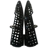 *Aeyde Uma Patent Leather Caged Cut-Out Mary Jane Flats w/Box,Size 38