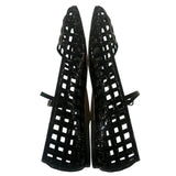*Aeyde Uma Patent Leather Caged Cut-Out Mary Jane Flats w/Box,Size 38