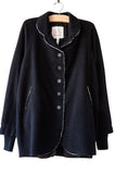 *NWT H+ Hannoh Wessel Virma Cashwool 4-Button Curved Notch Lapel Jacket Coat, Size FR 34=US 2