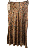 *NWT Nili Lotan Leslie Silk Paisley Elastic Flat Waist A-Line Slip Midi Skirt, Size 4