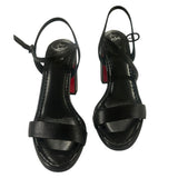 *Christian Louboutin Miss Jane 85 Leather Slingback Block Heel Sandals w/Box, Size 40