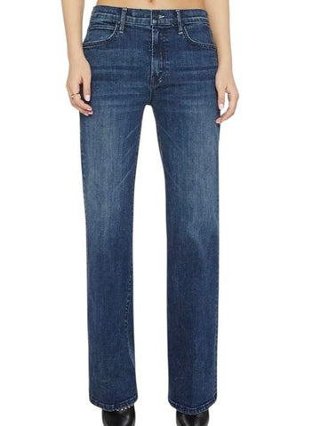 ^NWT MOTHER LIL' Kick It High Rise Straight Leg Full-Length Jeans, Size 26 (2)
