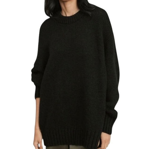 *Jenni Kayne Cocoon Alpaca Blend Chunky Rib Knit Oversized Crew Neck Pullover Sweater, Size XS
