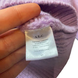 *A.L.C. Landon Solid Wool Collared V-Neck Oversized Pullover Sweater, Size S