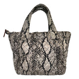 *MZ Wallace Small Metro Quilted Nylon Snake Dual Handle Tote Bag