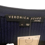 *Veronica Beard Parula Cotton Dip-Dye V-Neck Button Front Cardigan Sweater, Size XS