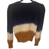 *Veronica Beard Parula Cotton Dip-Dye V-Neck Button Front Cardigan Sweater, Size XS