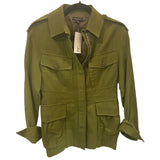 *Rag & Bone Lorenz Cotton Patch Pocket Zip Front Utility Military Jacket, Size XXS