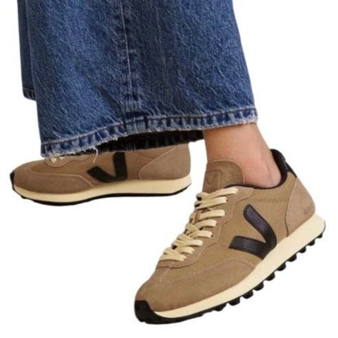 ^Veja Rio Branco Ripstop Suede & Canvas Lace-Up Low-Top Retro Sneakers, Size 7