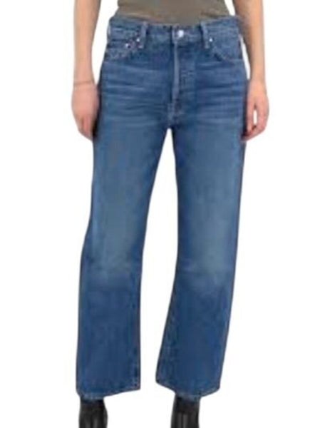 *Mother The Ditcher Mid-Rise Slouch Straight-Leg Cropped Jeans, Size 26 (2)