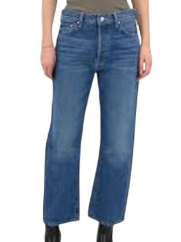 *Mother The Ditcher Mid-Rise Slouch Straight-Leg Cropped Jeans, Size 26 (2)