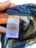 *Mother The Ditcher Mid-Rise Slouch Straight-Leg Cropped Jeans, Size 26 (2)