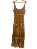*MISA Kalil Knit Jacquard Sleeveless Scoop Neck Tank Midi Dress, Size M