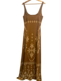 *MISA Kalil Knit Jacquard Sleeveless Scoop Neck Tank Midi Dress, Size M