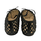 *Loeffler Randall Leonie Crochet Raffia Bow Trim Elastic Mary Jane Strap Ballet Flats, Size 9.5