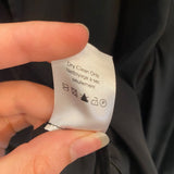 *Veronica Beard Louama Silk Crepe de Chine Long Sleeve Tie-Neck Ruffle Trim Blouse Top, Size 6