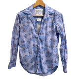*Frank & Eileen Frank Fit Cotton Floral Long Sleeve Collared V-Neck Button-Up Shirt, Size XS